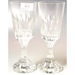 PAIR OF 20TH CENTURY BACCARAT CRYSTAL WINE GLASSES