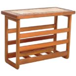 RETRO VINTAGE 1960'S TEAK WOOD TILE TOP COFFEE TABLE