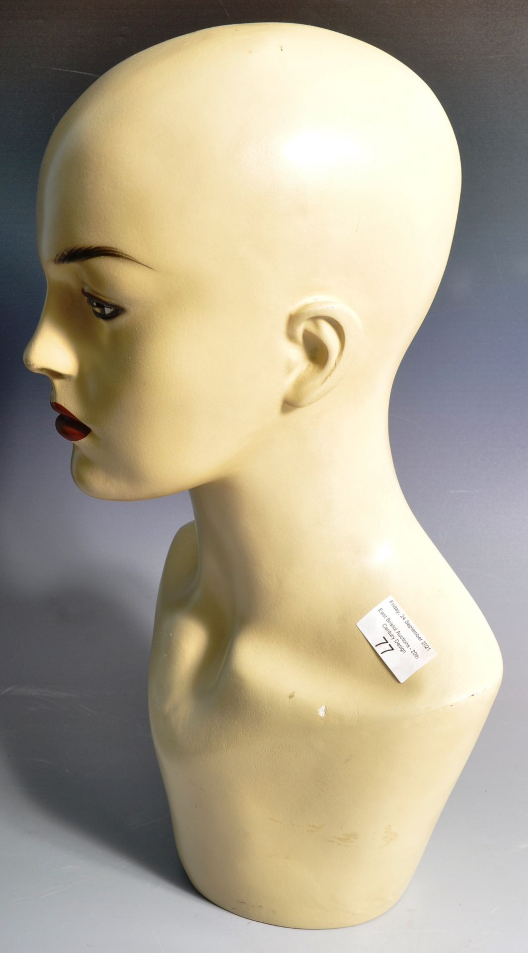 MID CENTURY SHOP HABERDASHERY POINT OF SALE MANNEQUIN HEAD - Image 5 of 6
