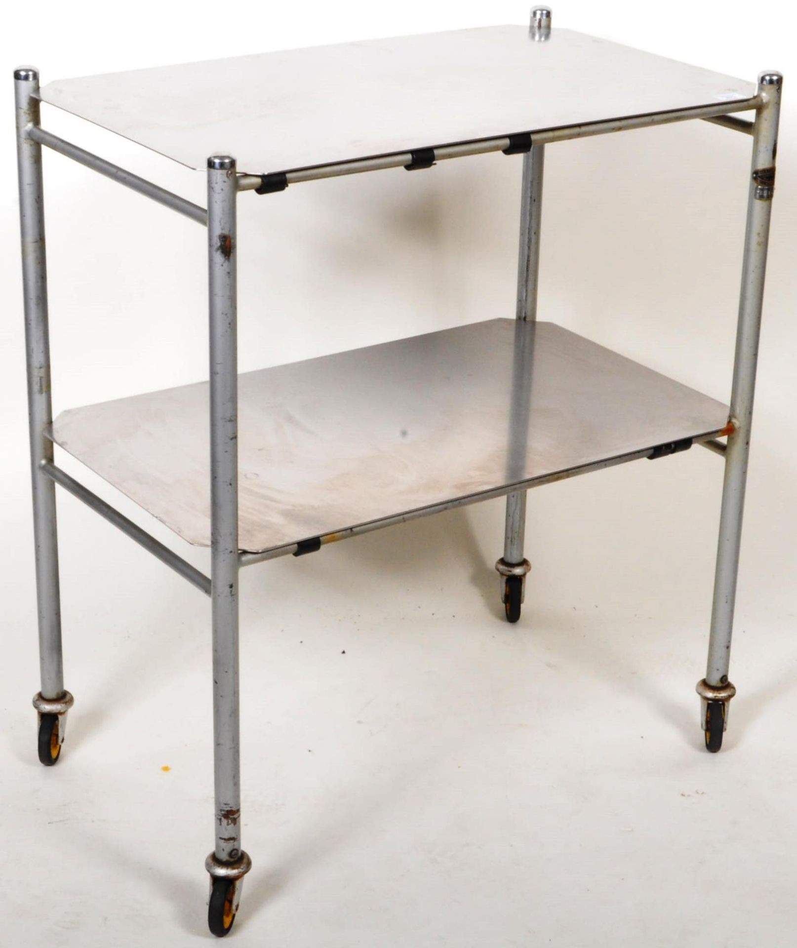CHAS F. THACKRAY MID CENTURY MEDICAL TWO TIER TROLLEY - Image 2 of 4