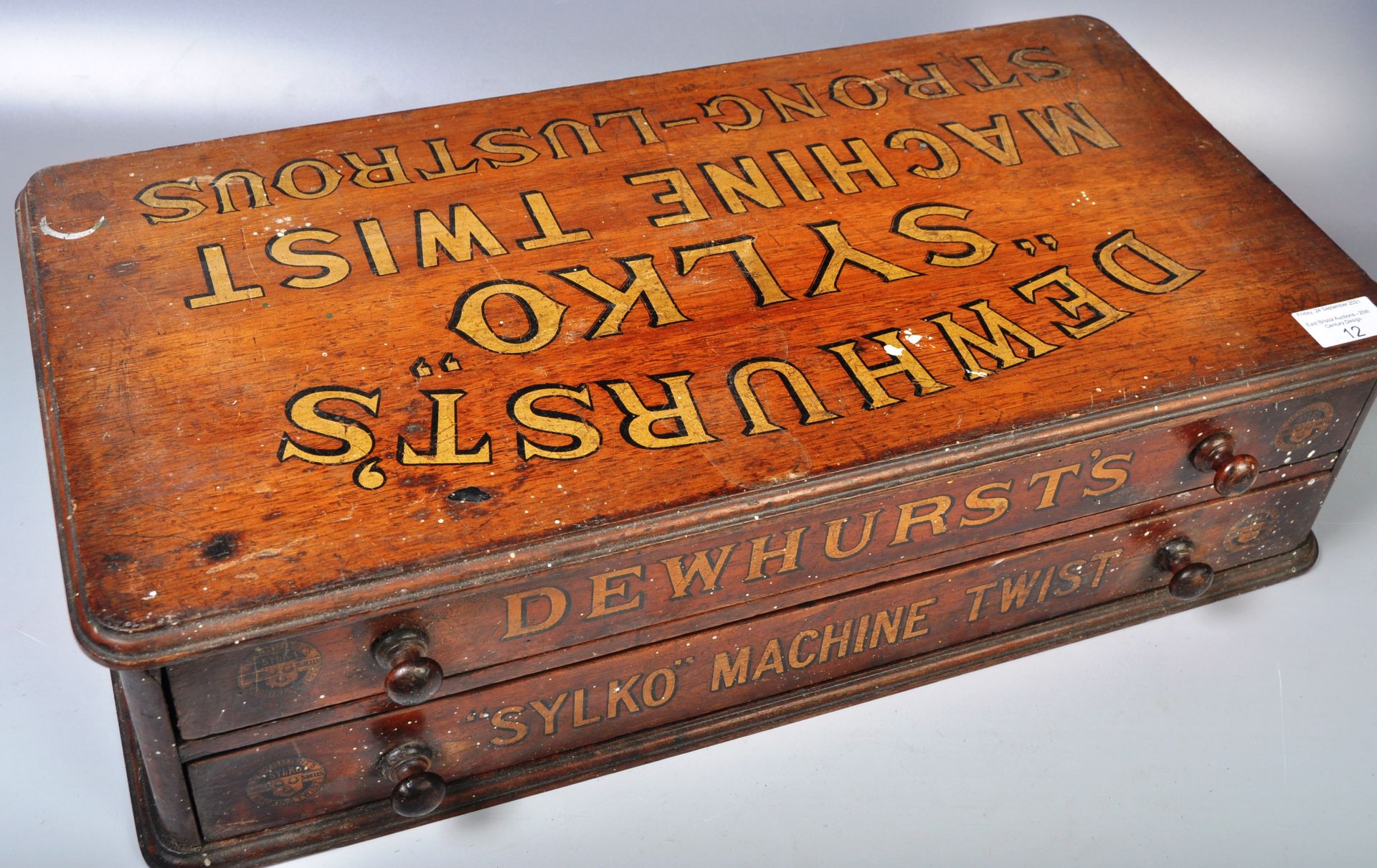 DEWHURST SYLKO - ADVERTISING TABLETOP RETAILERS STORAGE CHEST - Image 4 of 10