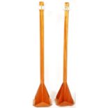 PAIR OF MID 20TH CENTURY GOLDEN OAK COAT STANDS