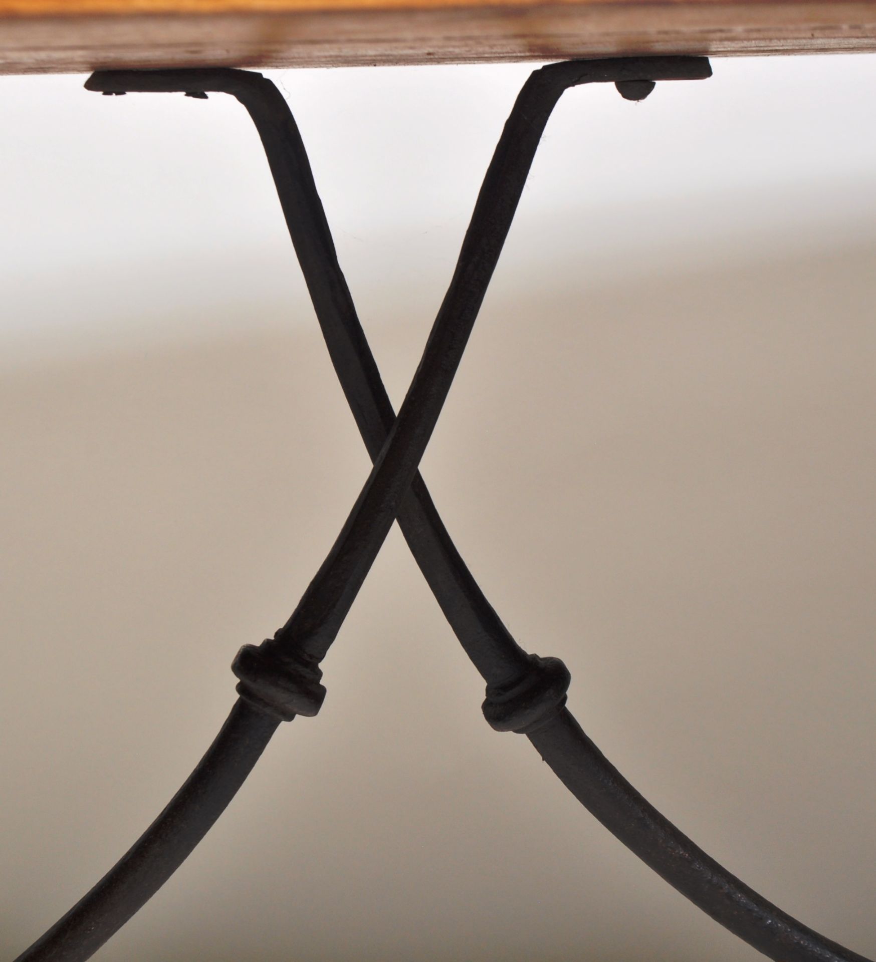 19TH CENTURY SPANISH WALNUT & WROUGHT IRON REFECTORY TABLE - Image 5 of 8