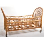 RETRO VINTAGE ITALIAN MID 20TH CENTURY BAMBOO CRIB