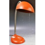 RETRO VINTAGE INDUSTRIAL ORANGE ENAMEL DESK LAMP