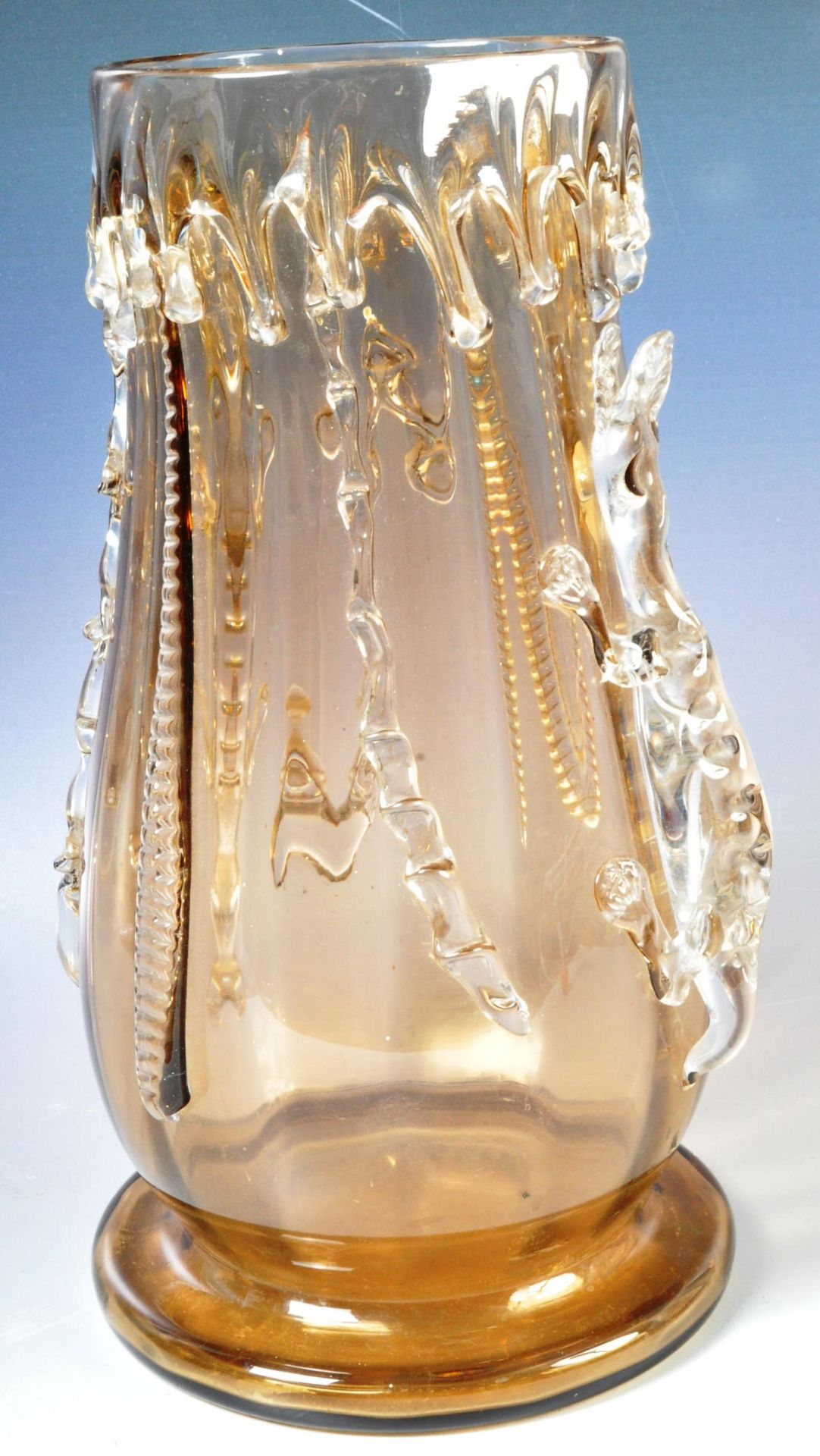 EARLY 20TH CENTURY MOSER SALAMANDER ART GLASS VASE - Bild 7 aus 8
