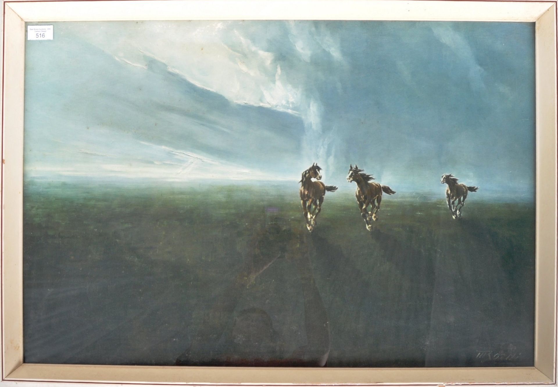 MARIO BORDI - FREEDOM OF THE PLAINS MID 20TH CENTURY PRINT