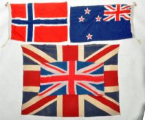 COLLECTION OF FOUR VINTAGE WORLD FLAGS