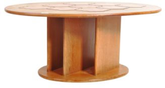 RETRO VINTAGE 1960'S TEAK TILE TOP COFFEE TABLE