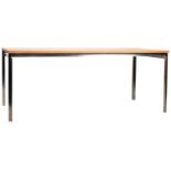 MANNER OF FLORENCE KNOLL - LARGE AMERICAN WALNUT DINING TABLE