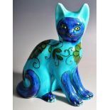 BELLINI ITALIAN HAND PAINTED AND GLAZED STUDIO ART POTTERY CAT