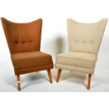 HOWARD KEITH - PAIR OF RETRO MID CENTURY WINGBACK CHAIRS