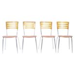KERON - SET OF FOUR 1970'S STACKING DINING CHAIRS