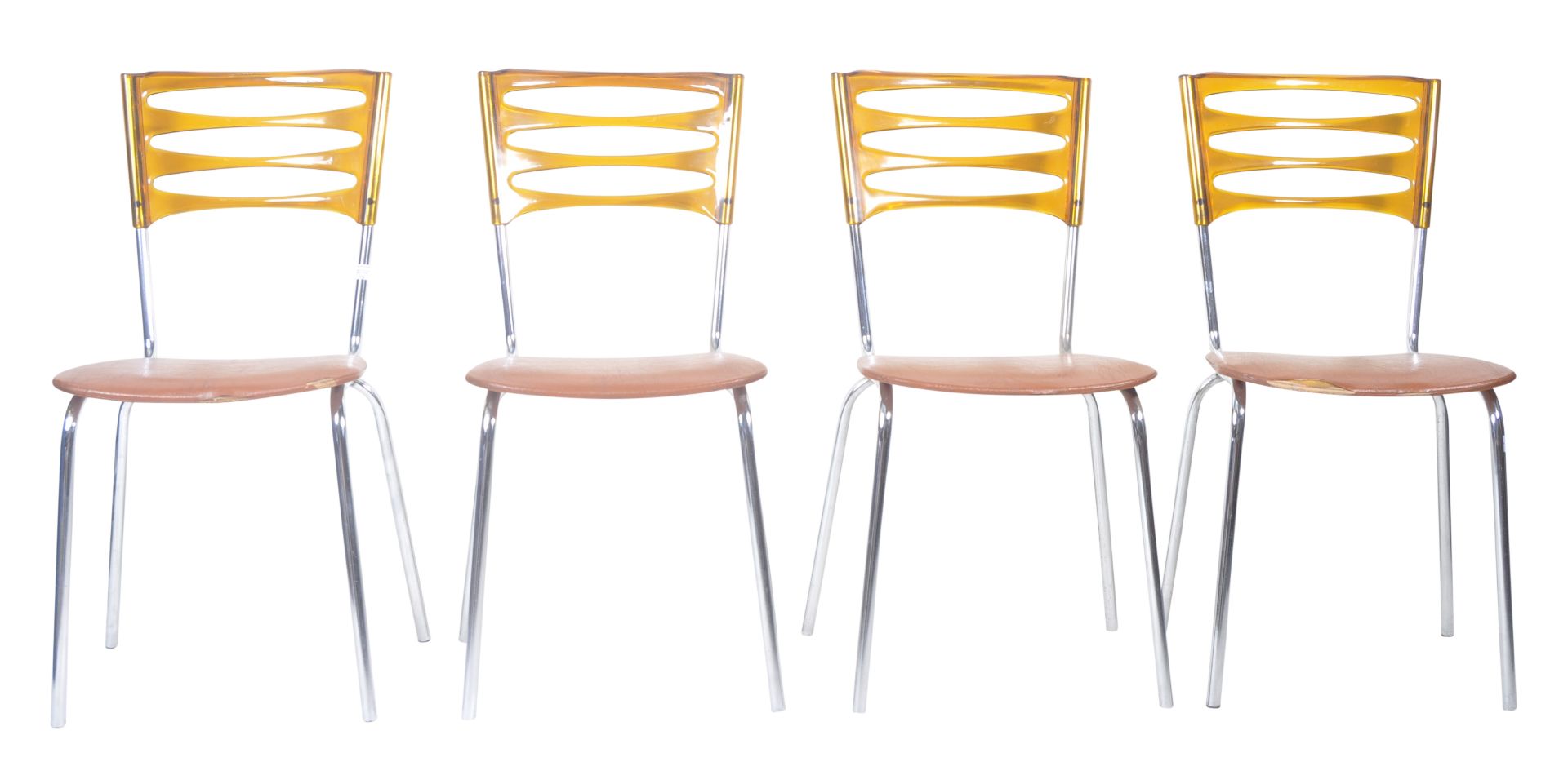 KERON - SET OF FOUR 1970'S STACKING DINING CHAIRS