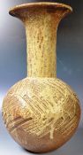 LARGE 1980'S SIGNED STUDIO ART POTTERY VASE