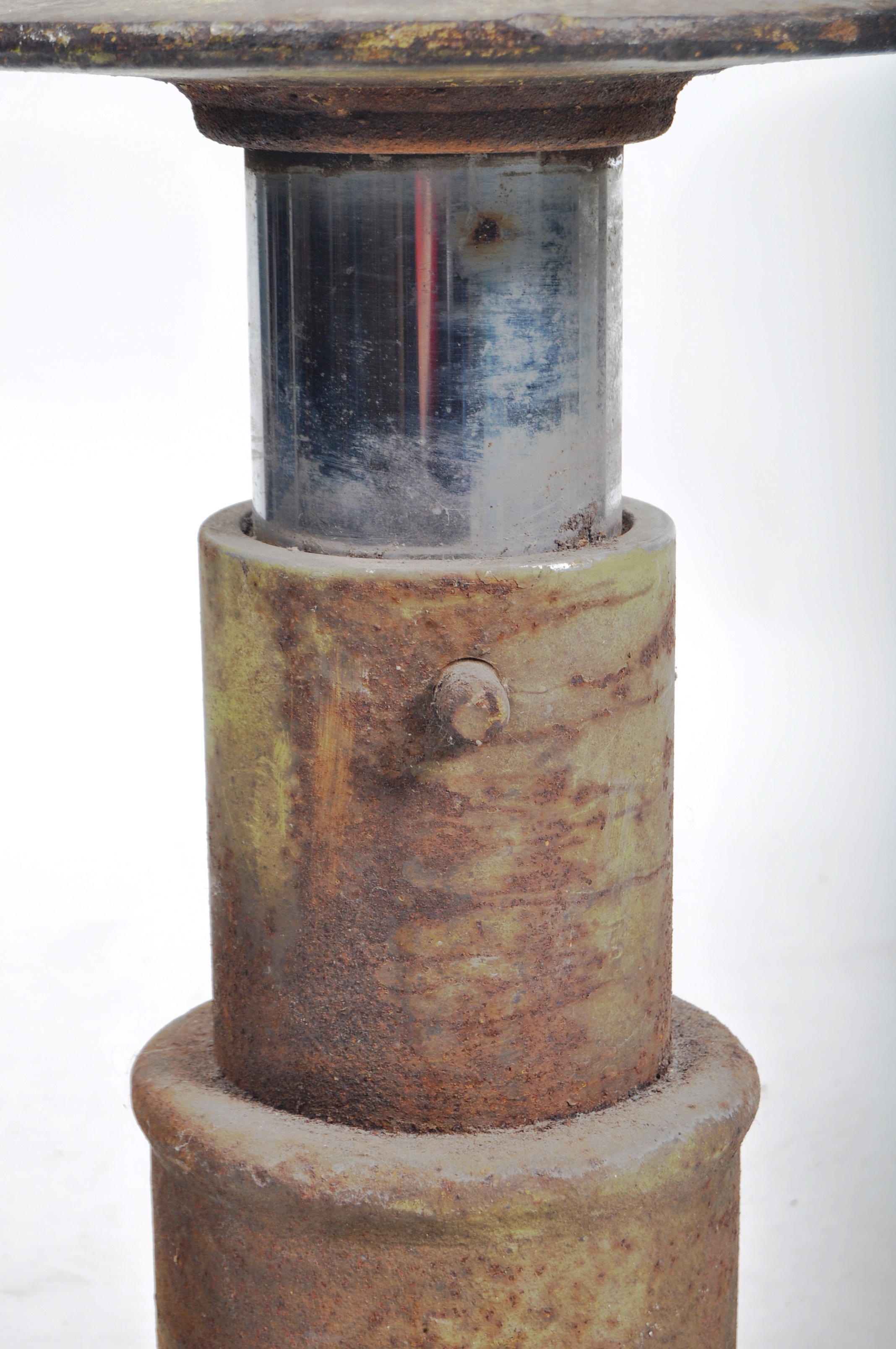 LARGE CAST METAL ORIGINAL STEAM TRAIN BUFFER - Image 4 of 5