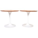 PAIR OF EERO SAARINEN STYLE ALUMINUM CAST TABLE BASES