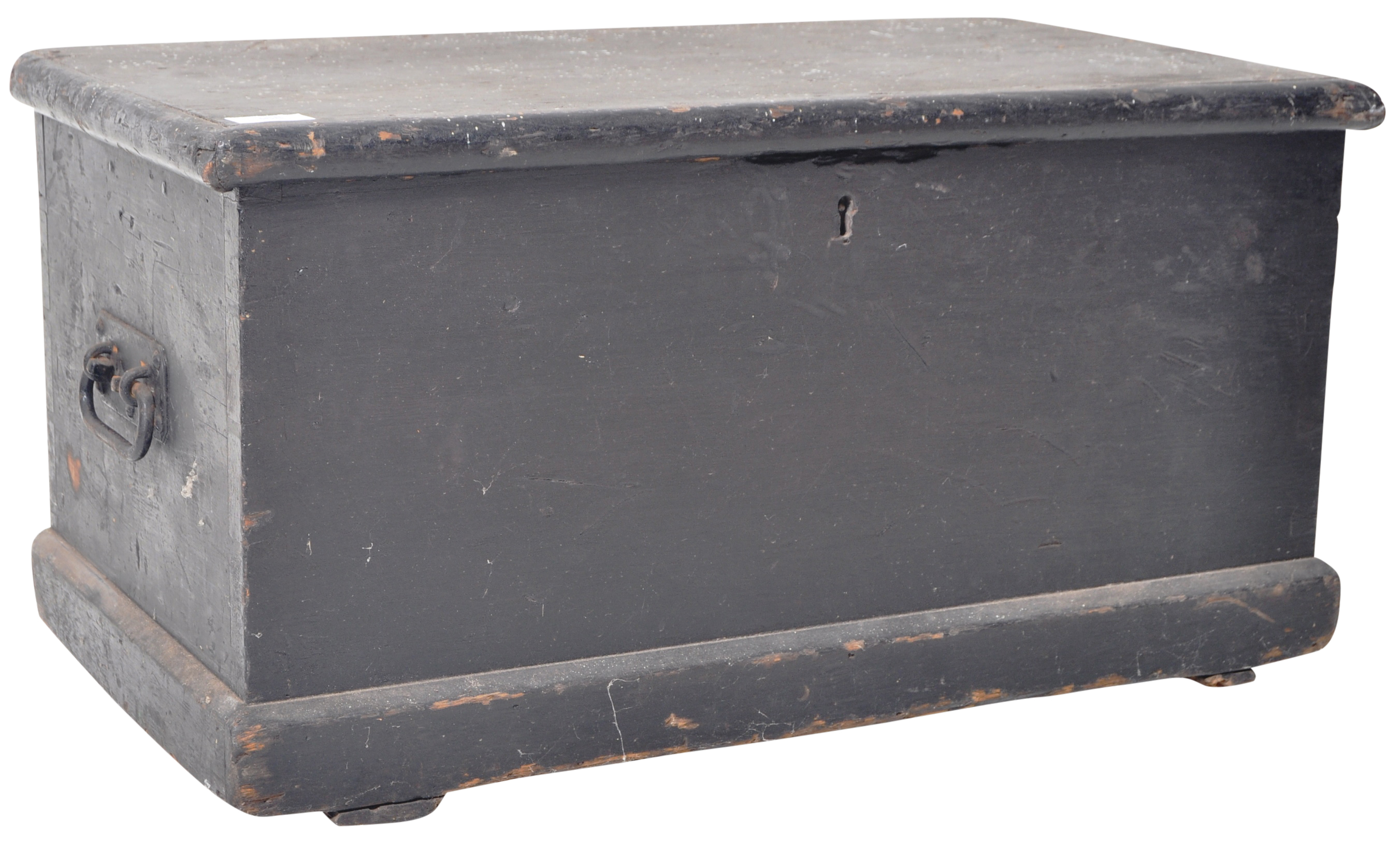19TH CENTURY VICTORIAN PAINTED PINE BLANKET BOX