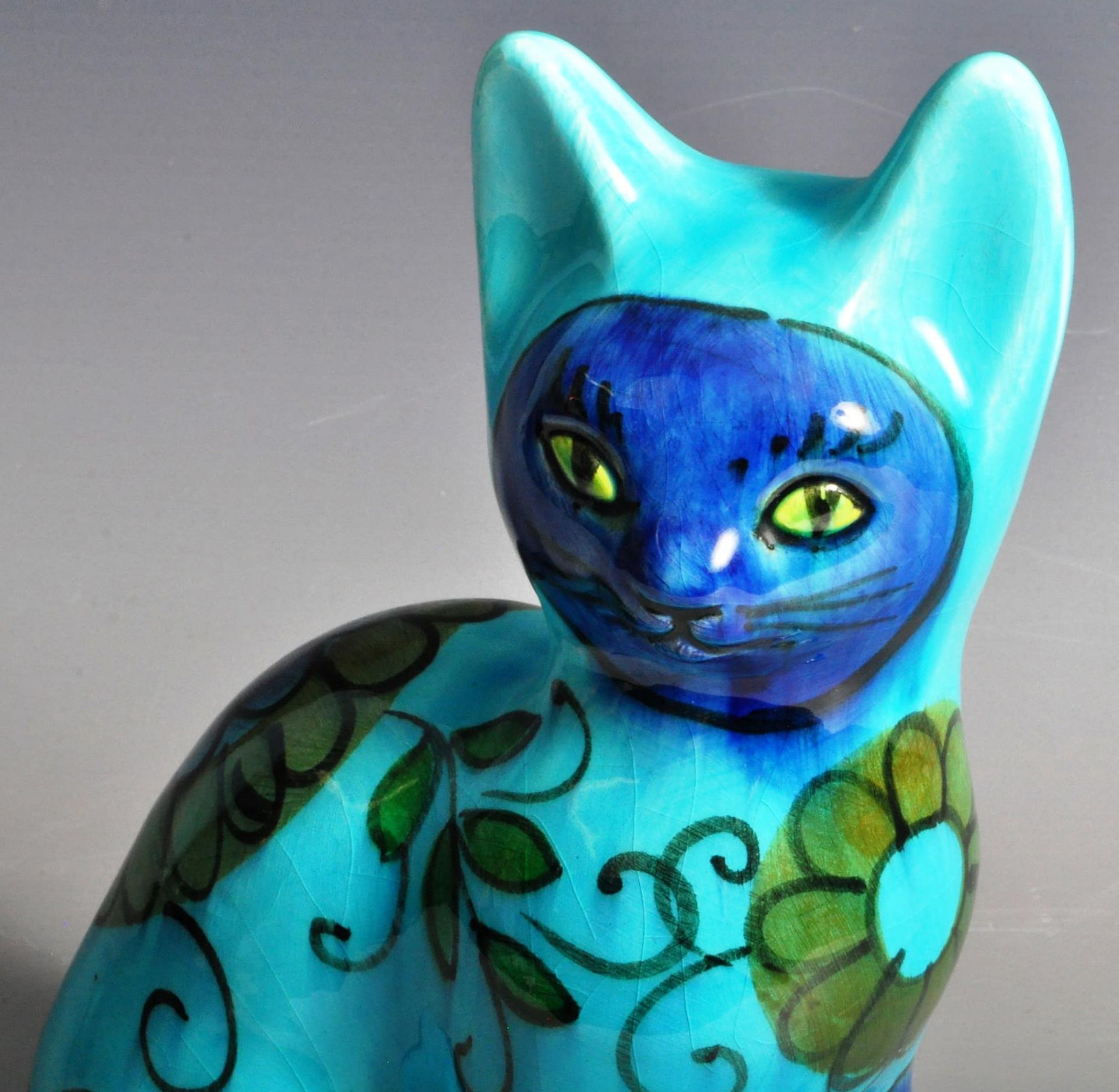 BELLINI ITALIAN HAND PAINTED AND GLAZED STUDIO ART POTTERY CAT - Bild 2 aus 7