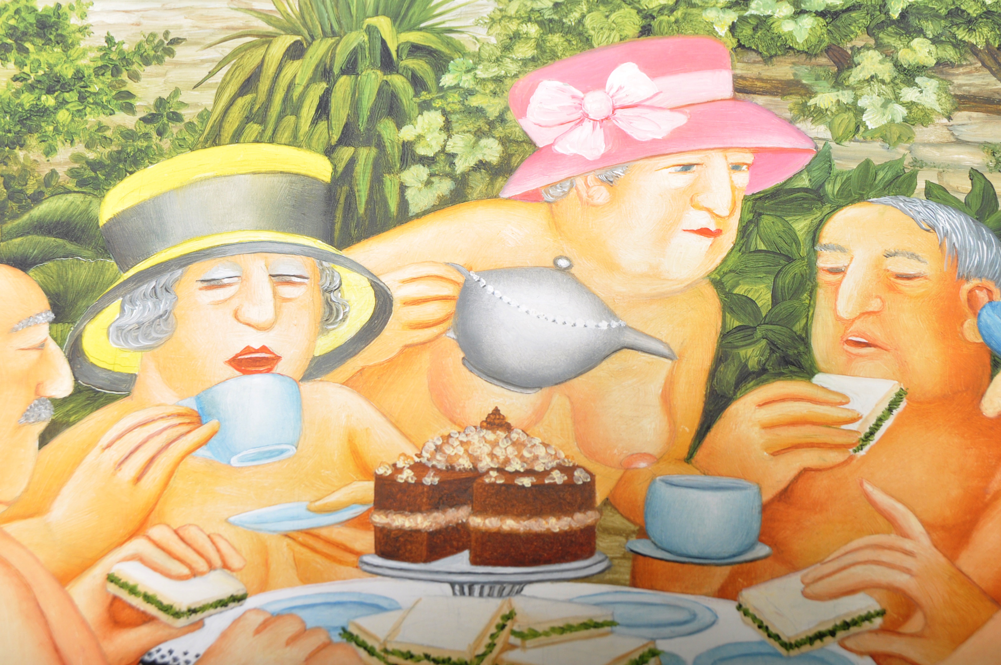 BERYL COOK - TEA IN THE GARDEN - SIGNED PRINT - Image 6 of 7