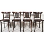 SET OF RETRO VINTAGE GERMAN BENTWOOD THONET STYLE CHAIRS