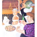 BERYL COOK - DINING IN PARIS - SIGNED PRINT