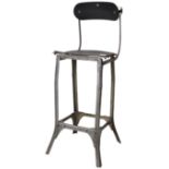 RETRO VINTAGE 1950;S INDUSTRIAL FACTORY MACHINIST CHAIR