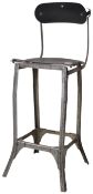 RETRO VINTAGE 1950;S INDUSTRIAL FACTORY MACHINIST CHAIR