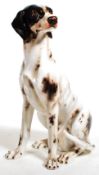 LARGE ITALIAN 1960'S CERAMIC SPANIEL DOG FIGURE