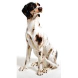 LARGE ITALIAN 1960'S CERAMIC SPANIEL DOG FIGURE