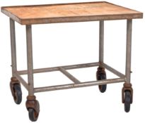 MID 20TH CENTURY INDUSTRIAL SINGLE TIER TROLLEY / TABLE