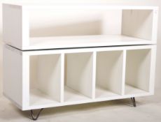 CONTEMPORARY MODERNIST MINIMALIST WHITE LAMINATED SIDEBOARD