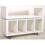 CONTEMPORARY MODERNIST MINIMALIST WHITE LAMINATED SIDEBOARD