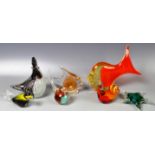 MIXED COLLECTION OF RETRO GLASS ANIMALS
