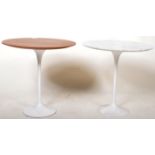 TWO CONTEMPORARY TULIP SIDE OCCASIONAL TABLES IN THE MANNER OF EERO SAARINEN