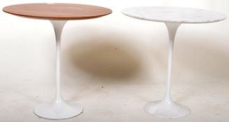 TWO CONTEMPORARY TULIP SIDE OCCASIONAL TABLES IN THE MANNER OF EERO SAARINEN