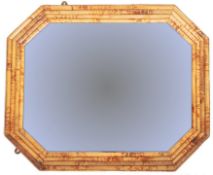 RETRO VINTAGE MID 20TH CENTURY ITALIAN BAMBOO WALL MIRROR