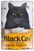 1930'S BLACK CAT PURE MATURED CIGARETTES ADVERTISING SIGN