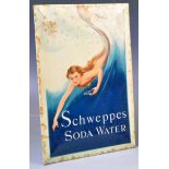 SCHWEPPES SODA WATER - PICTORIAL ADVERTISING SHOP SIGN