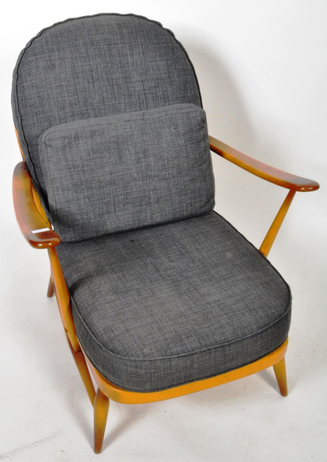 ERCOL MODEL 203 & 205 1970'S LOUNGE CHAIR AND FOOTSTOOL - Image 6 of 14