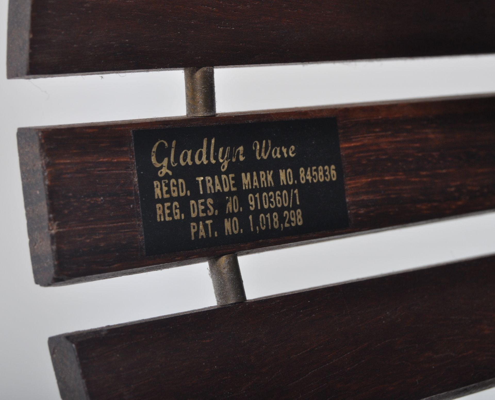 GLADLYN WARE - MID 20TH CENTURY TEAK UMBRELLA / STICK STAND - Image 3 of 4