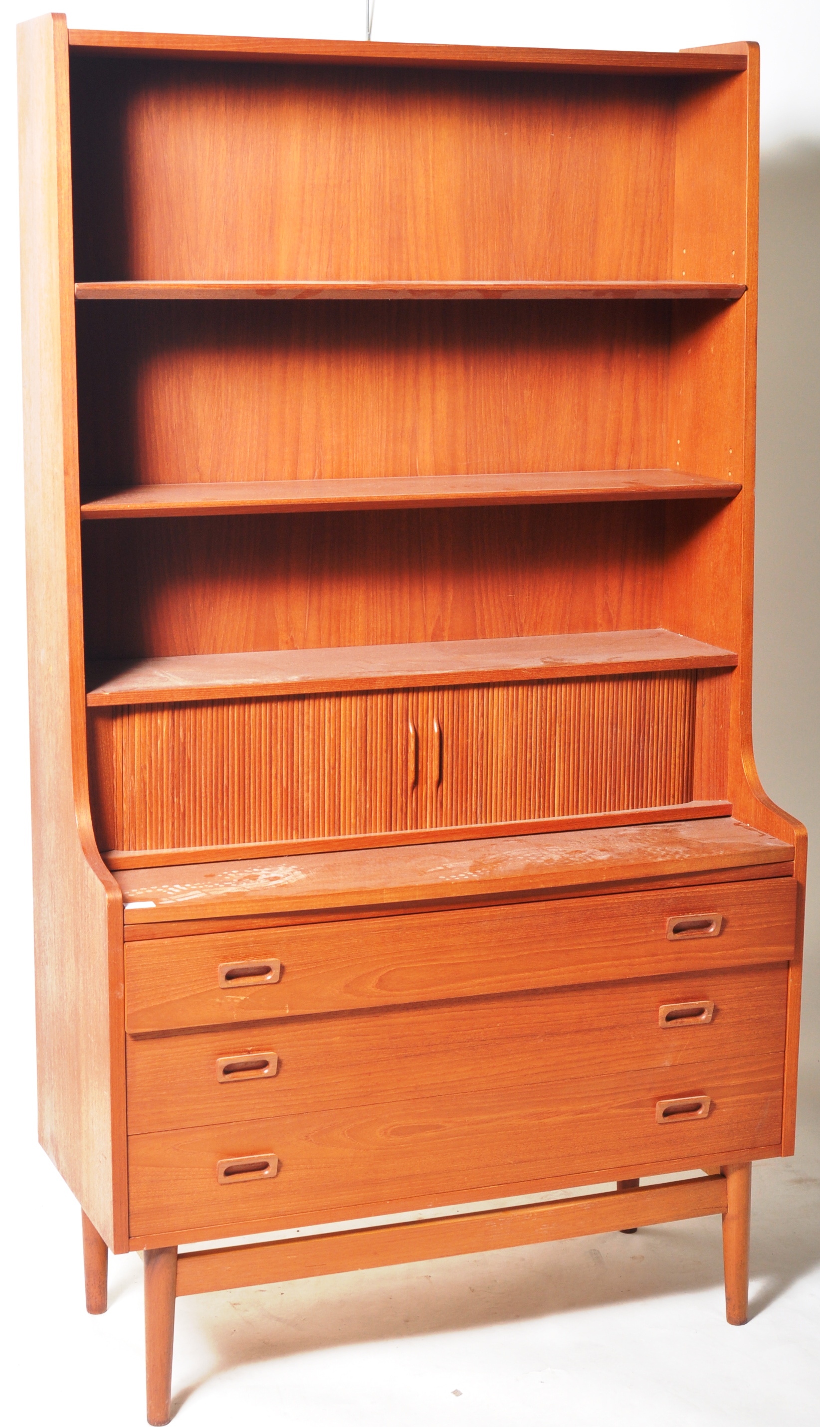 JOHANNES SORTH - BORNHOLM MOBLER- TEAK SECRETAIRE BOOKCASE - Image 2 of 5