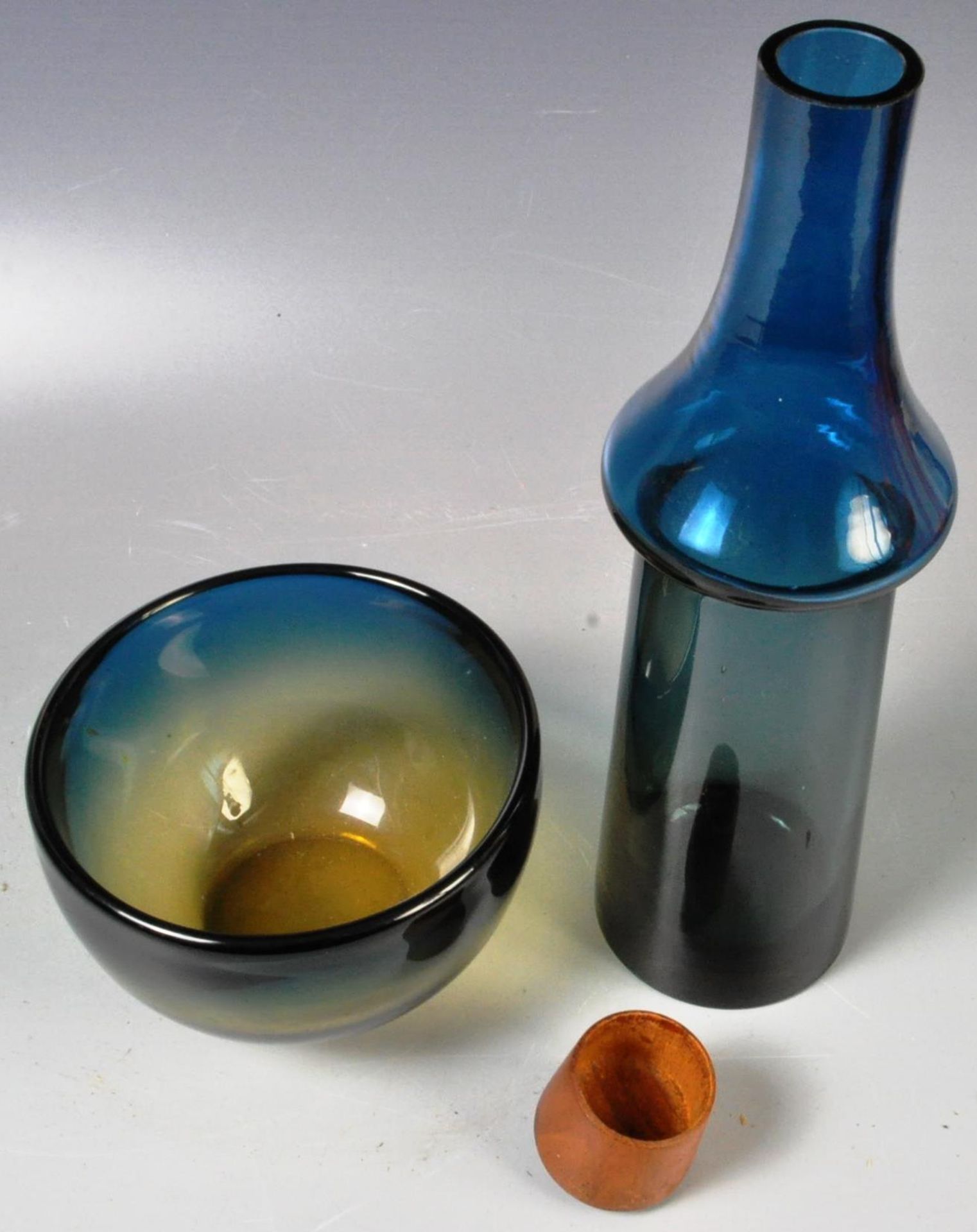 GORAN WARFF - PUKEBERG GLASS TROPICO BOTTLE DECANTER AND BOWL - Bild 5 aus 5