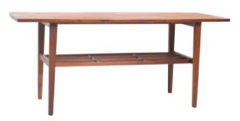 NATHAN 1970'S SOLID TEAK WOOD COFFEE TABLE WITH MAGAZINE RACK
