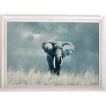 AFTER DAVID SHEPHERD - OLD WISE ELEPHANT MID 20TH CENTURY PRINT
