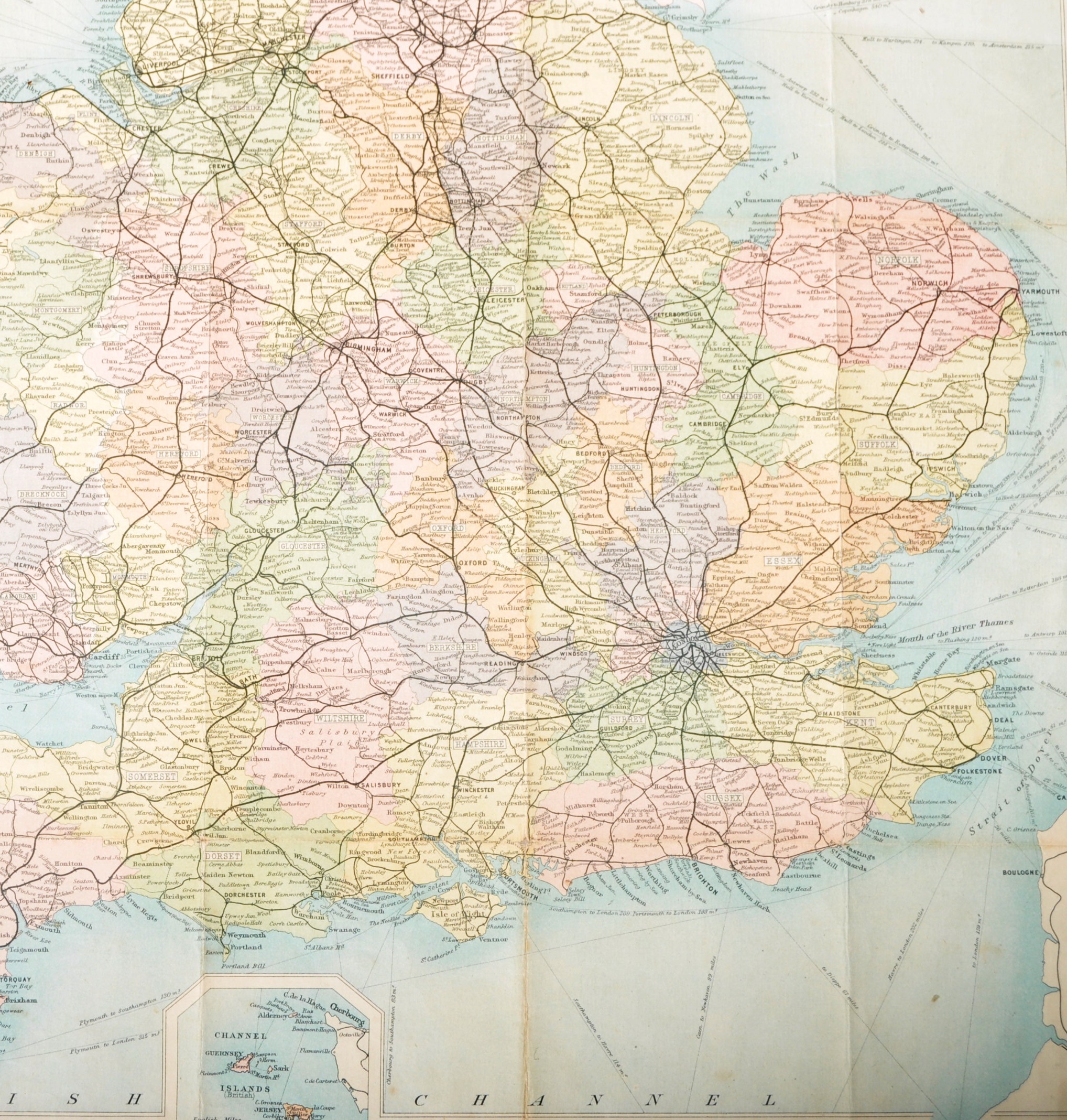 1920'S BARTHOLOMEW'S RAILWAY MAP OF THE BRITISH ISLES - Image 5 of 6