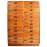 EARLY 20TH CENTURY GOLDEN OAK DUAL BANK OF DRAWERS