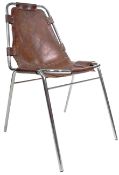 CHARLOTTE PERRIAND - CASSINA - LES ARC - 1970'S CHROME AND LEATHER CHAIR