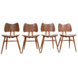 LUCIAN ERCOLANI - ERCOL - BUTTERFLY CHAIRS - SET OF FOUR DINING CHAIRS