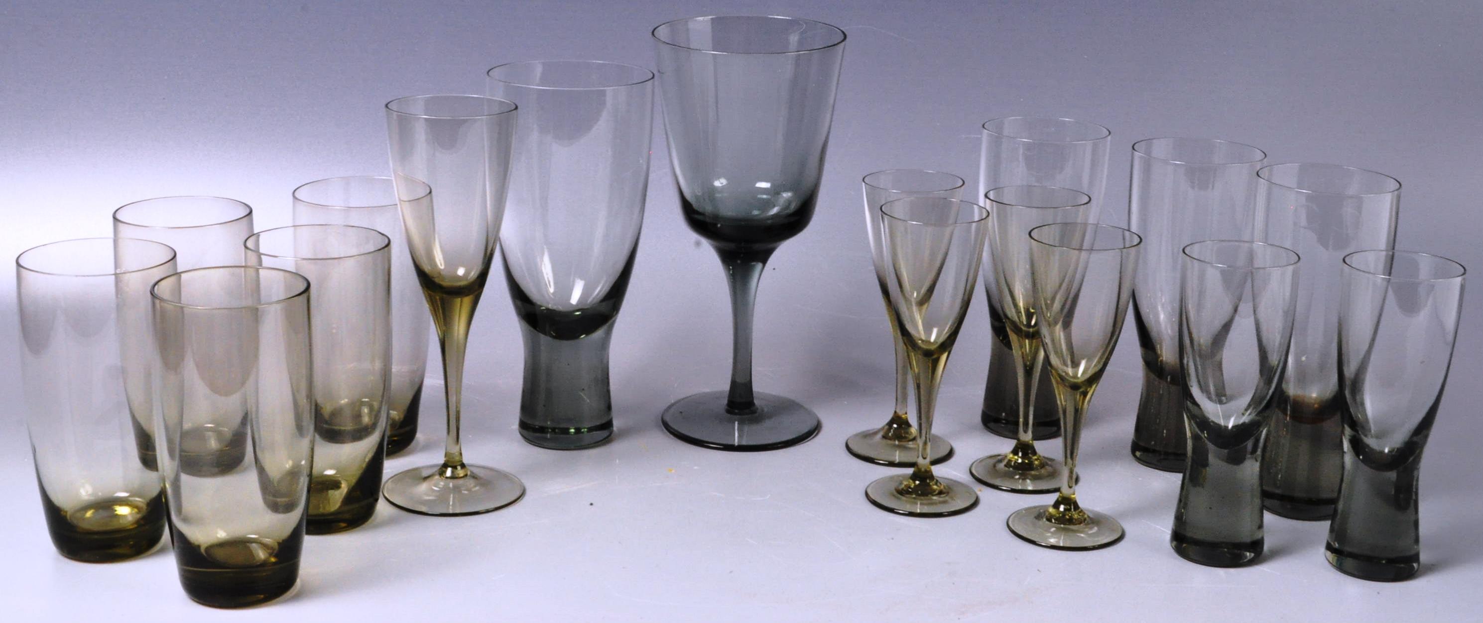 MIXED COLLECTION OF RETRO SCANDINAVIAN DRINKING GLASSES